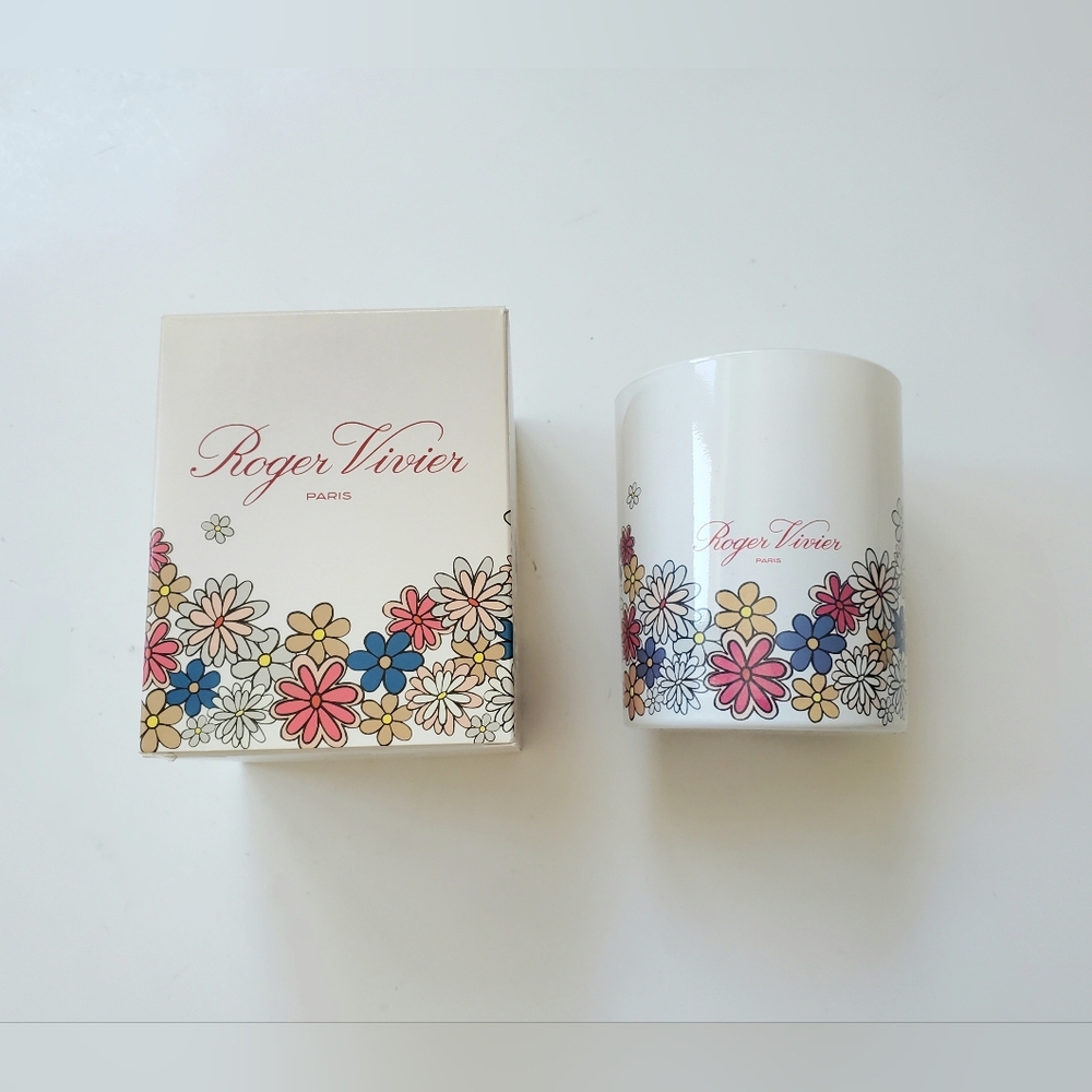 Roger Vivier Floral Candle Holder 6.5oz Brand New
